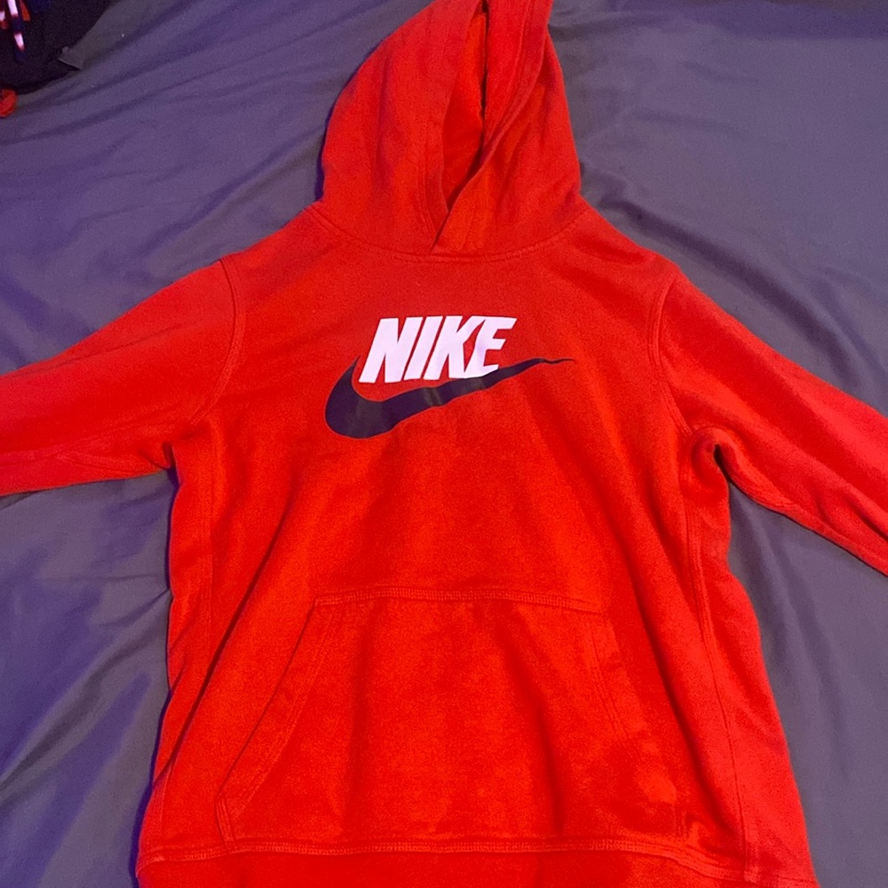 Red Nike hoodie
